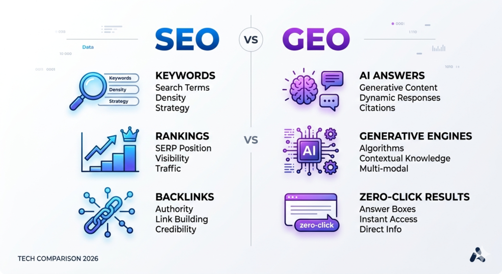GEO vs SEO What's the Difference and Why It Matters in 2026